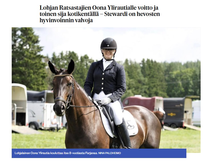 Oona Ylirautialle voitto ja toinen sija kotikentällä